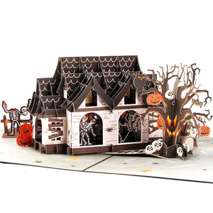 liif haunted house 3d greeting pop up halloween card