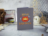 liif halloween cat pumpkin 3d greeting pop up card funny cute