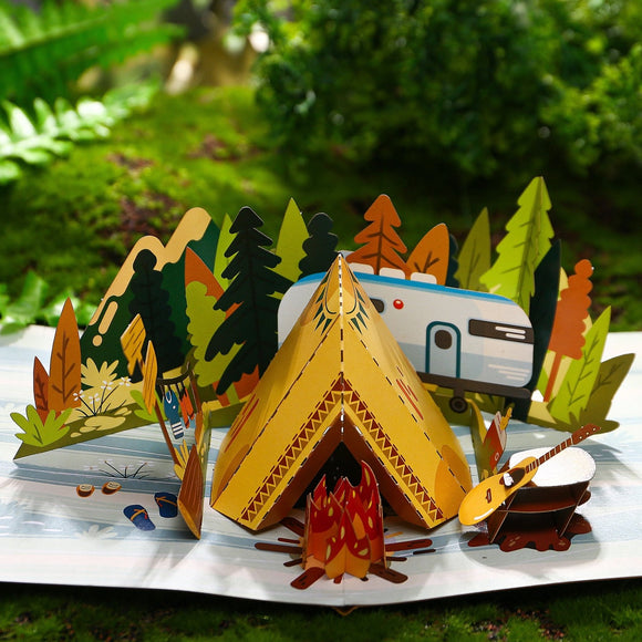 liif camping pop up card