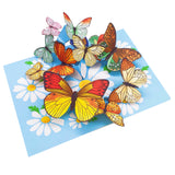 liif 3d greeting pop up card butterfly flying spring mother day sympathy