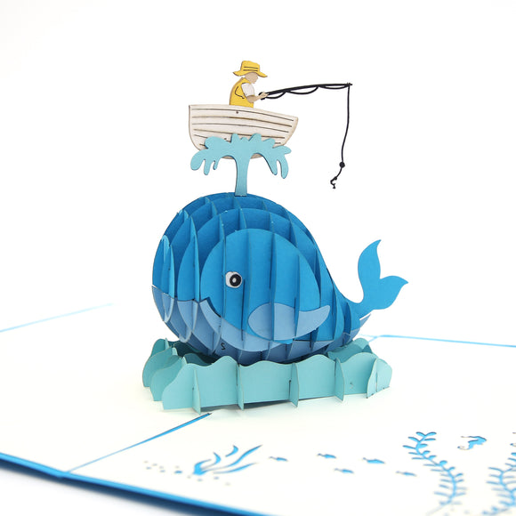 Fisherman Blue Pop Up Card