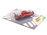 liif pop up 3d greeting fire truck card birthday dad fathers day dad firemen firefighter retirement congratulations thank you