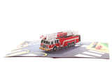 liif pop up 3d greeting fire truck card birthday dad fathers day dad firemen firefighter retirement congratulations thank you