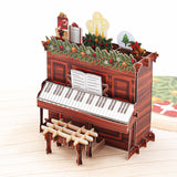 liif Christmas 3d greeting pop up card piano merry happy joy peace