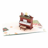 liif Christmas 3d greeting pop up card piano merry happy joy peace