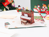 liif Christmas 3d greeting pop up card piano merry happy joy peace