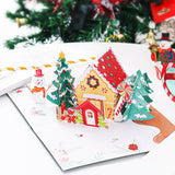 liif lovepop 3d greeting pop up card Christmas gingerbread house man merry happy snowman tree joy peace kids