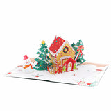 liif lovepop 3d greeting pop up card Christmas gingerbread house man merry happy snowman tree joy peace kids