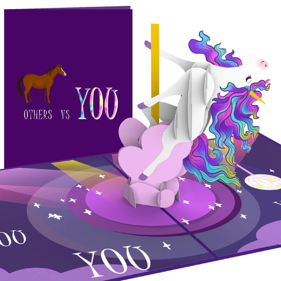 Liif Funny Unicorn Pop Up Card