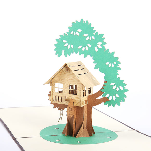 Tiny Tree House 3D Pop-up Card