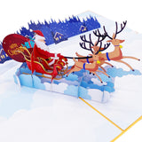 Liif Santa Sleigh & Reindeer Pop Up Card