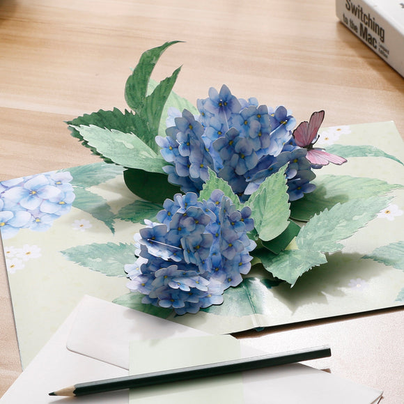 Hydrangea Pop Up Card