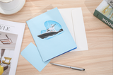 liif fishing boat 3d greeting pop up card retirement boss day gift handmade fathers day birthday dad men husband retirement 
