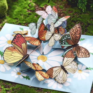 liif 3d greeting pop up card butterfly flying spring mother day sympathy