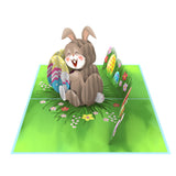 liif bunny easter 3d greeting pop up card cute religious eggs basket kid son boy girl kids grandson granddaughter daughter