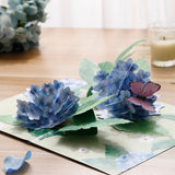 liif lovepop gift handmade popup hydrangea blue pop up card 3d greeting birthday mother's day get well flower rose greenhouse 