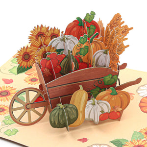 Pumpkin Wagon Pop Up Card